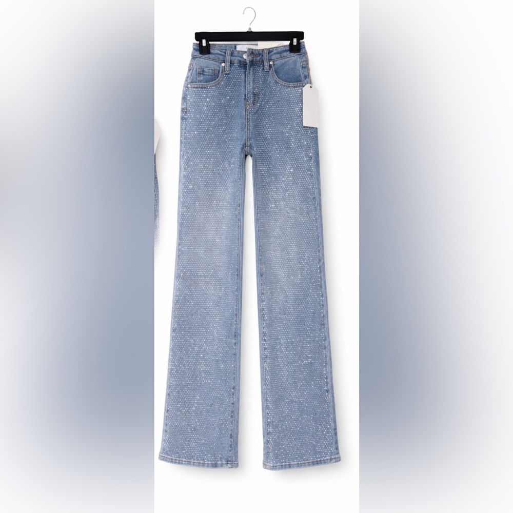 Elegant Light Blue Women's Flare Jeans
